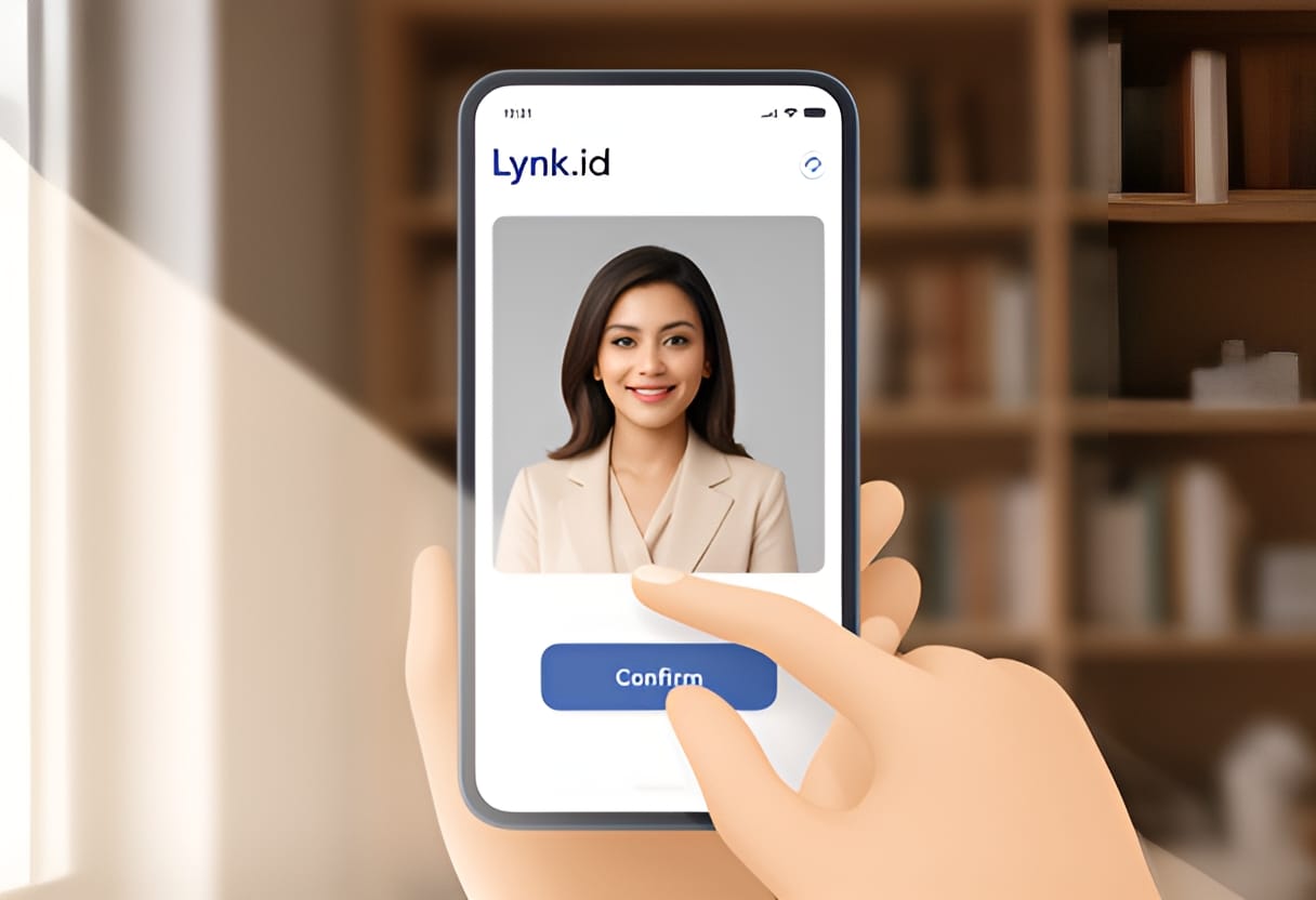 Siti selects her professional profile photo for the store.