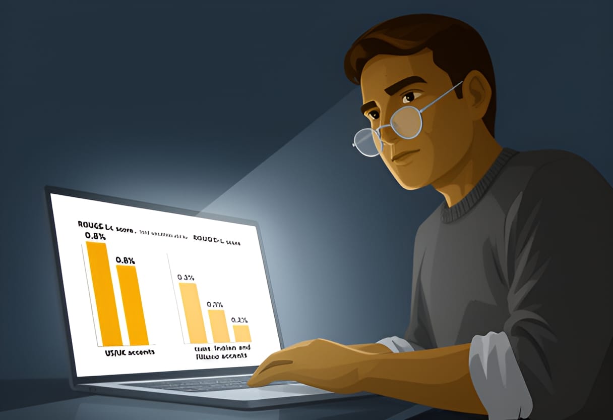 Seeing the stark performance gap in the model’s output.