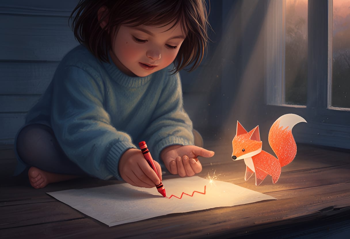 A tiny mark stirs to life.